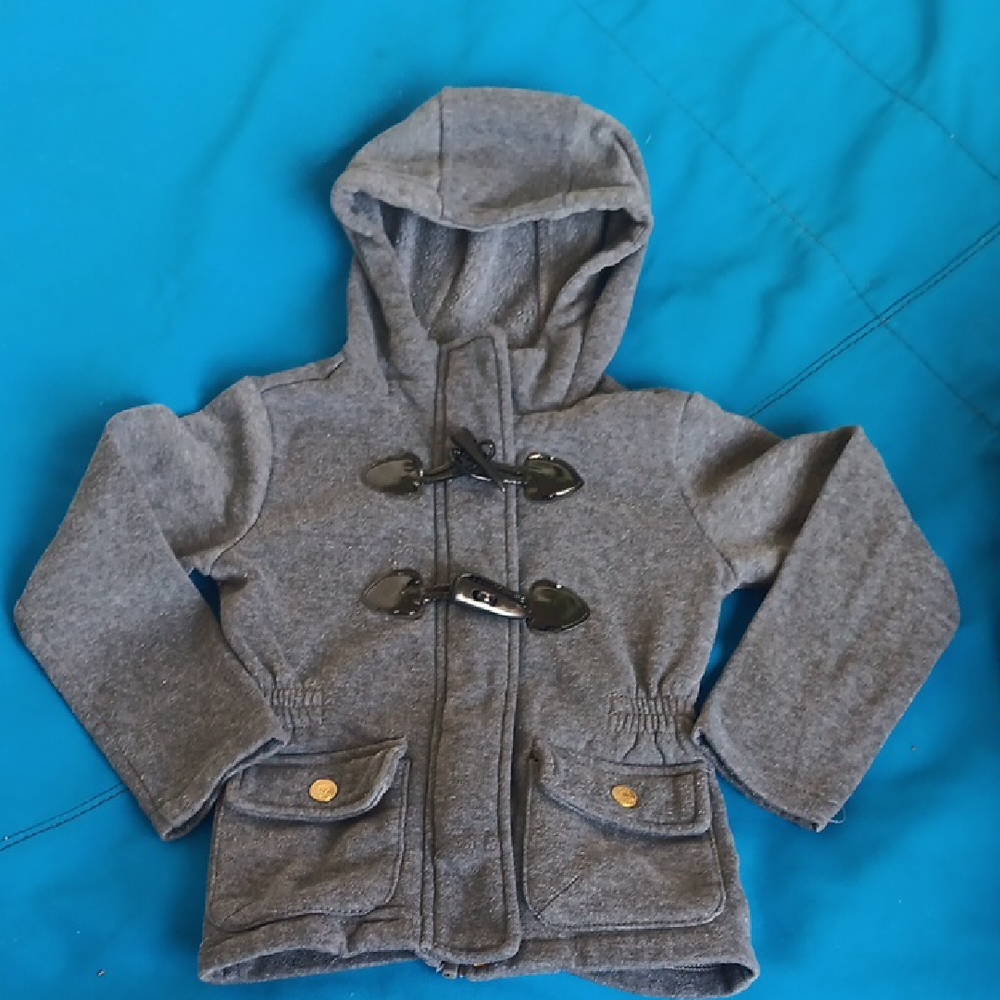 Pink Platinum Charcoal Hooded Toggle Jacket